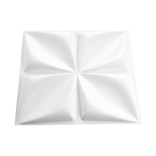 GEORGE OLIVER Eilley 50 cm x 50 cm 3D Wall Panel in White (12-pack) (Set of 12)