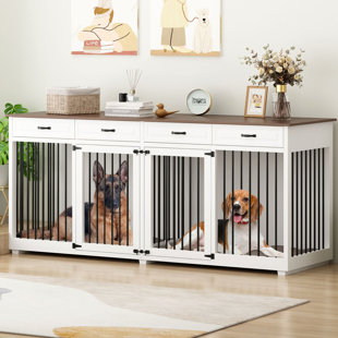 TUCKER MURPHY PET™ Furniture Style Pet Crate with 4 Drawers and Divider