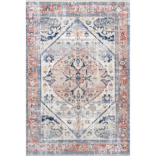 Lauren Liess x Rugs USA Larkspur Persian Fringed Machine Washable Area Rug