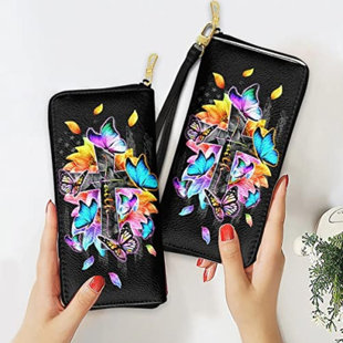 TEEXCORP Faith Sunflower Butterfly Wallet