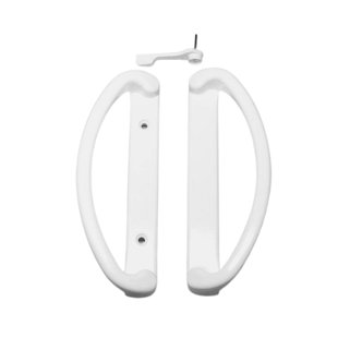 G.A.S. HARDWARE Lawson Sliding Patio Door Handle Set - White