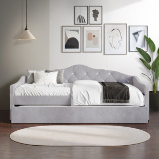 RED BARREL STUDIO® Caitronia Upholstered Daybed with Trundle