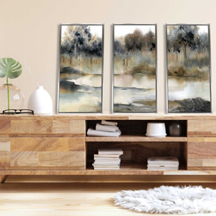 PICTURE PERFECT INTERNATIONAL 706-7787 " Serene River " by Carol Robinson 3 - Pieces (Set of 3)