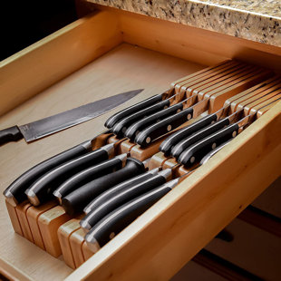 X－MAX FURNITURE 16 Slot Drawer Knife Block