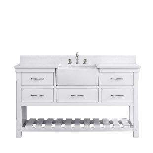 SUDIO DESIGN Wesley 72'' Double Bathroom Vanity with Engineered Stone Top