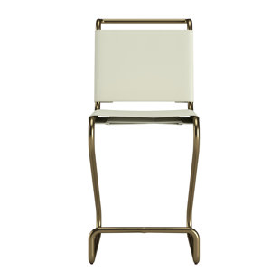 AMARO & DOLCE Athena Counter Height Stool in 100% Soft Genuine Leather