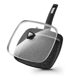 CS KOCHSYSTEME 10'' Non-Stick Aluminum Grill Pan / Griddle Set