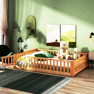 RED BARREL STUDIO® Saed Solid Wood Platform Bed