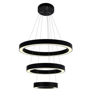 CWI LIGHTING Ringer 3 - Light Wagon Wheel LED Chandelier