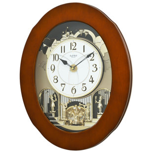 RHYTHM U.S.A INC Magic Motion Wood Wall Clock