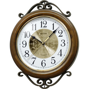 RHYTHM U.S.A INC Wood Wall Clock