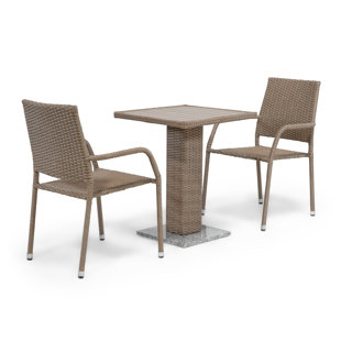 MUSE & LOUNGE CO. Millentun 2 - Person Square Outdoor Dining Set