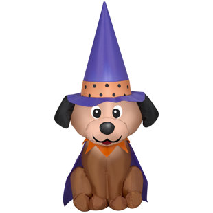 GEMMY INDUSTRIES Witch Dog 4 Ft. Airblown Inflatable