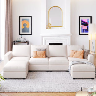 BUILDDECOR 13.7" Square Arm Sofa Modern Sofa Living Room Couch Living Room Sofa Comfy Couch Sectional Sofa