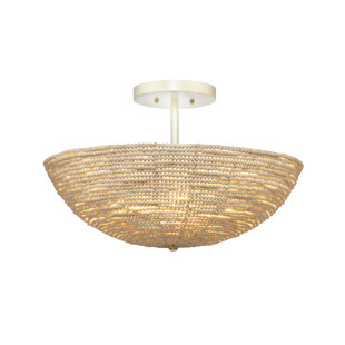 JAMIE YOUNG COMPANY Tsunami Solid Wood Semi Flush Mount