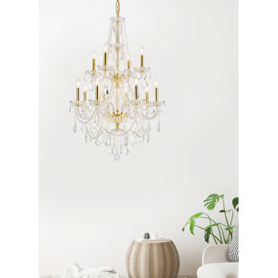 ROSDORF PARK Lesli 12 - Light Dimmable Tiered Chandelier