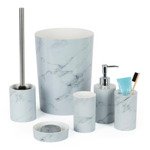 HACBOP RETRO Stylish 6 Piece Bathroom Accessory Set