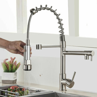 SENLESEN Pull Down Single Handle Kitchen Faucet With Side Spray