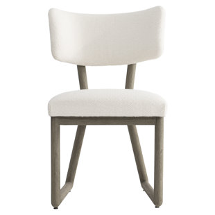 BERNHARDT EXTERIORS Rhodes Teak Outdoor Dining Side Chair with Cushion