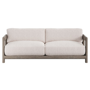 BERNHARDT EXTERIORS Montaigne 84'' Teak Outdoor Loveseat with Sunbrella® Cushions