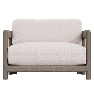 BERNHARDT EXTERIORS Montaigne Teak Patio Chair with Cushions
