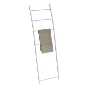 EVIDECO Wall Leaning Drying 4 Bars Metal Free Standing Towel Ladder
