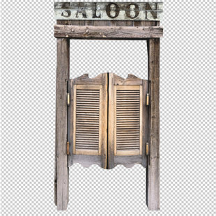 WET PAINT PRINTING Western Rustic Old Swinging Saloon Doors Cardboard Cutout Standup