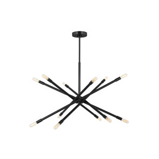 MERCER41 12 - Light Dimmable Sputnik Modern Linear Chandelier