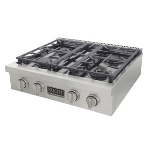 Kucht Professional 30 in. Gas Range Top with Sealed Burners in Stainless Steel