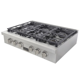 KUCHT Professional 36 in. Gas Range Top with Sealed Burners in Stainless Steel
