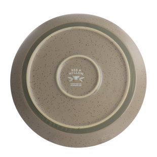 Gibson Milbrook 6 Piece 10 Inch Round Stoneware Dinner Plate Set in Mocha (Set of 6)