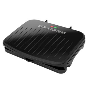 George Foreman Family Size 5 Serving Nonstick Compact Electric Indoor Grill in Black