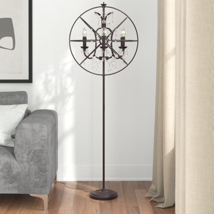 WILLA ARLO™ INTERIORS Heanor 64'' Dark Brown Candelabra Floor Lamp