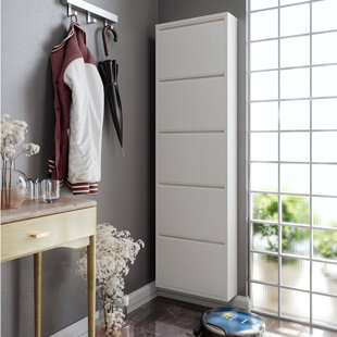 HOKKU DESIGNS Antibacterial 5 Tier Metal Shoe Cabinet Without Holes