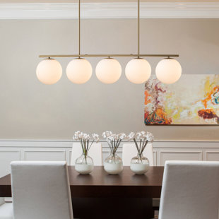EVERLY QUINN 5 - Light Gold Kitchen Island Pendant