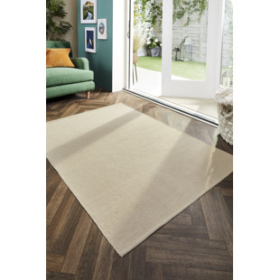 HUG RUG Plain 100% Recycled Washable Indoor/Outdoor Natural Rug
