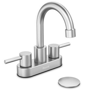 XWSI Centerset Bathroom Faucet with Drain Assembly