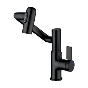 Lefton Rotatable Single Hole Bathroom Faucet with Temperature Display BF2204