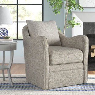 THREE POSTS™ Loftus Upholstered Wide Swivel Arm Chair