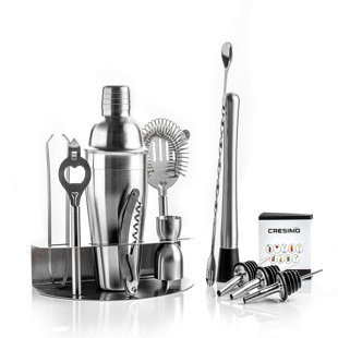CRESIMO Stainless Steel Shaker Bar Set