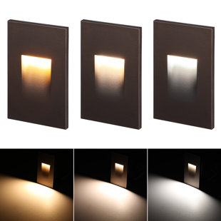LEDVANS Essential Integrated LED Hardwired 120V Deck Light for Landscape Stair Step Indoor/Outdoor (Set of 3)