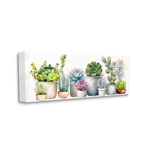 STUPELL INDUSTRIES Au-771-Canvas " Varied Succulent Garden Soft Hues " by Ziwei Li