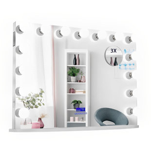 IMPRESSIONS VANITY · COMPANY Hollywood Premiere Plus Vanity Mirror with 12 LED Bulbs 3X Magnifying Mirror with 2 USB Ports