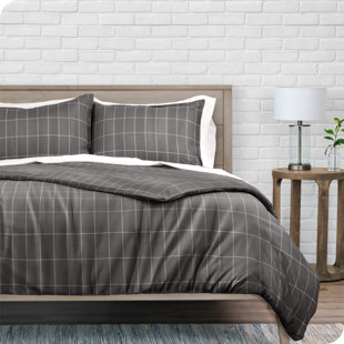 BARE HOME Grid Duvet Cover Set