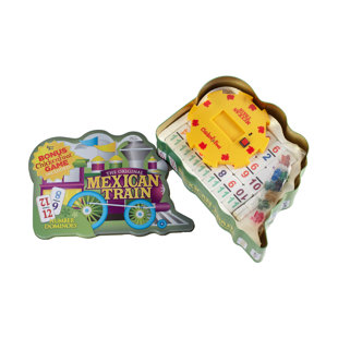 PUREMCO The Original Mexican Train Deluxe Double 12 Number Domino Set with Bonus Chickenfoot Game