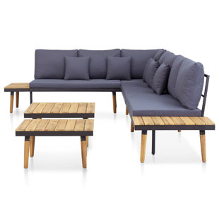 NYBUSINESS 7 - Person Outdoor Seating Group with Cushions