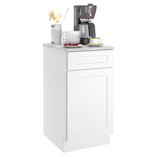 HOMEIBRO Ready To Assemble 24-in W X 24-in D X 34.5-in H. Base Cabinet - 2-door With 1-drawer