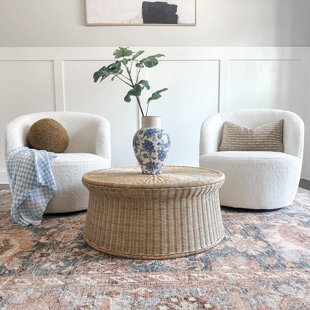 WADE LOGAN® Bernette Upholstered Swivel Barrel Chair (Set of 2)