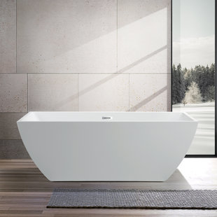 VANITY ART 66.9" x 33" Freestanding Soaking Bathtub