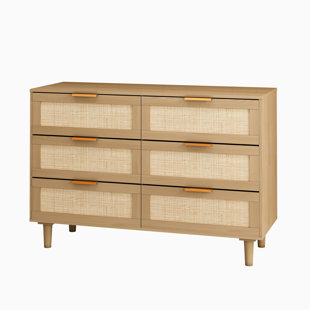 BUILDDECOR 6 Drawers Dresser, Entryway Cabinet, Console Cabinet, Accent Cabinet With Drawers